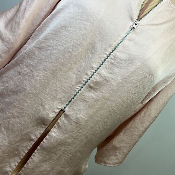 HEI HEI Pale Pink Zip Front Blouse Jacket - Size Medium - Picture 6 of 13